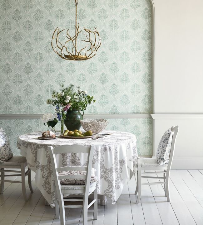 Lerena Wallpaper - Ivory - DDAM216397 - Sanderson - Premier Wallcovering