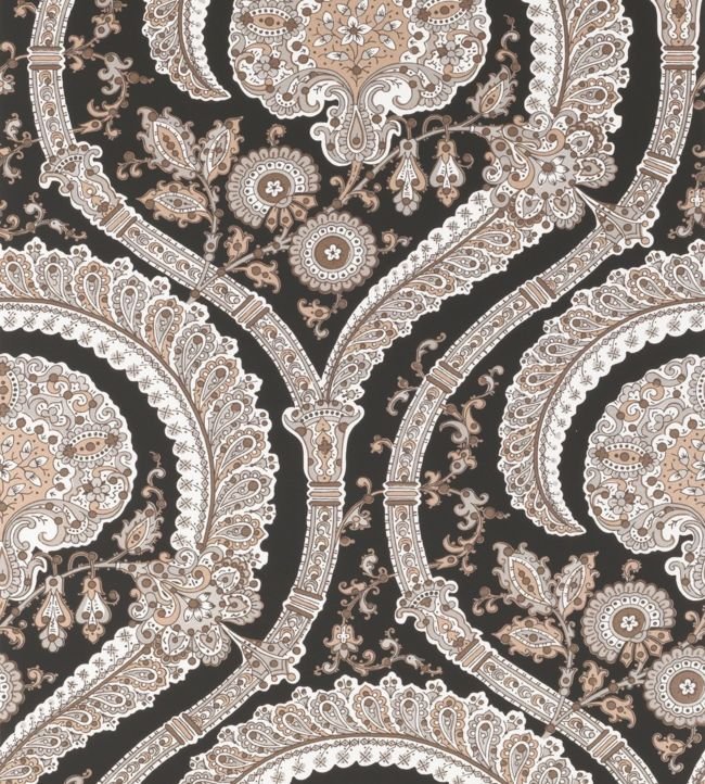 Les Indiennes Wallpaper - Black/Gilver/Copper - Nina Campbell - NCW4350 - 06 - Premier Wallcovering