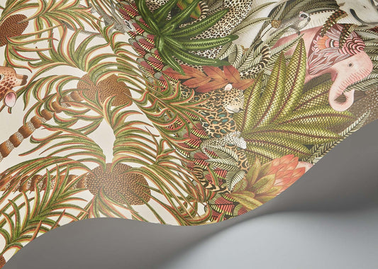 Letaba March Wallpaper - Spring Green & Ginger on Cream - 119/11046 - Cole & Son - Premier Wallcovering