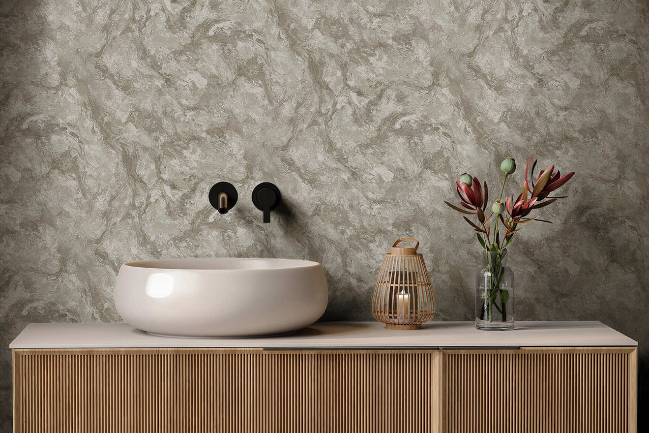 Levanto Marble Wallpaper - Taupe - Holden Décor - 36292 - Premier Wallcovering