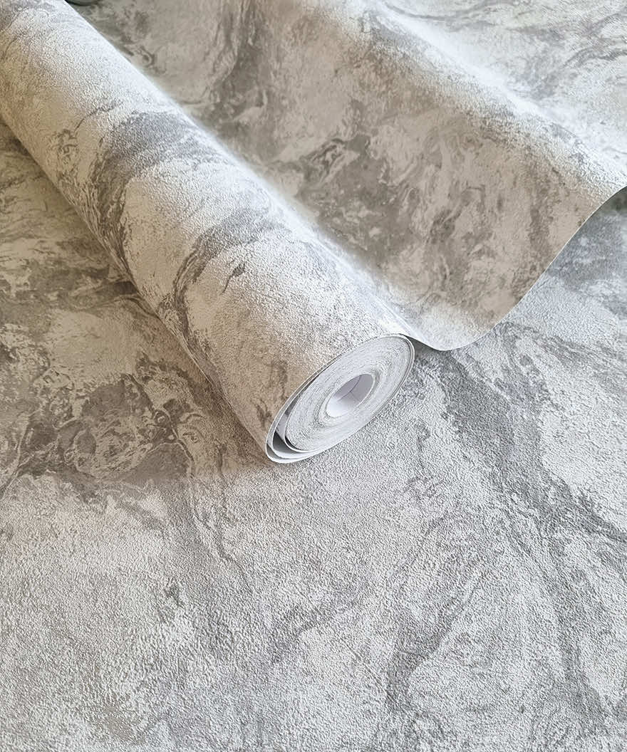 Levanto Marble Wallpaper - Dove / Silver - Holden Décor - 36291 - Premier Wallcovering