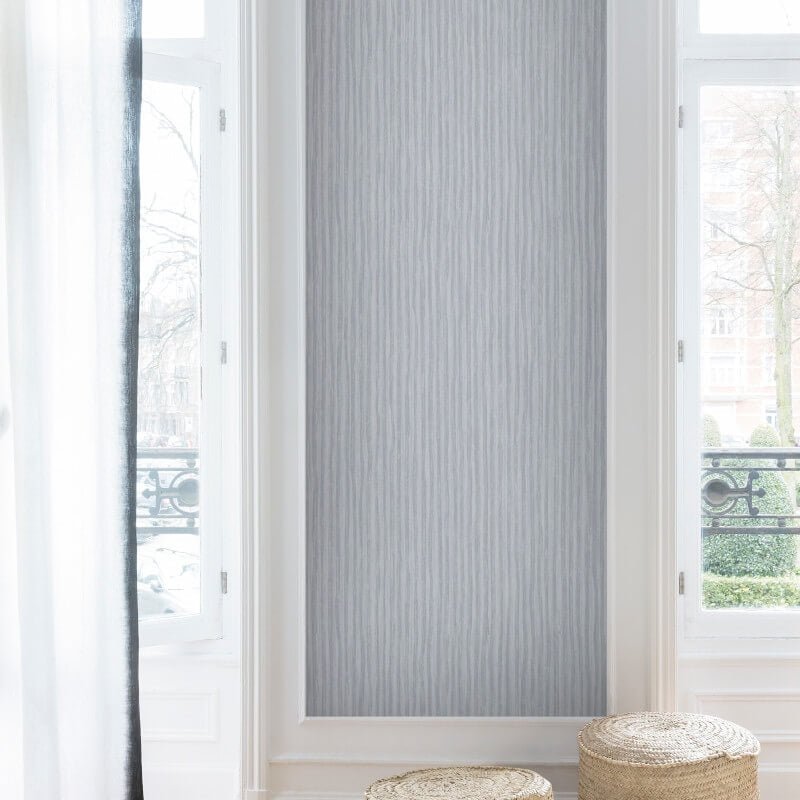 Level One Textured Stripes Metallic Wallpaper - Grey - SK Filson - LV1103 - Premier Wallcovering