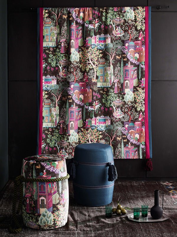 Leyla Velours Fabric - Brun - Manuel Canovas - M4070-01 - Premier Wallcovering