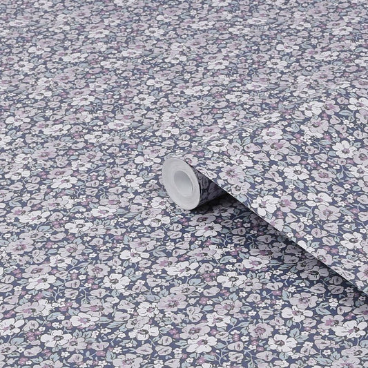 Libby Wallpaper - Purple - Laura Ashley - 119867 - Premier Wallcovering