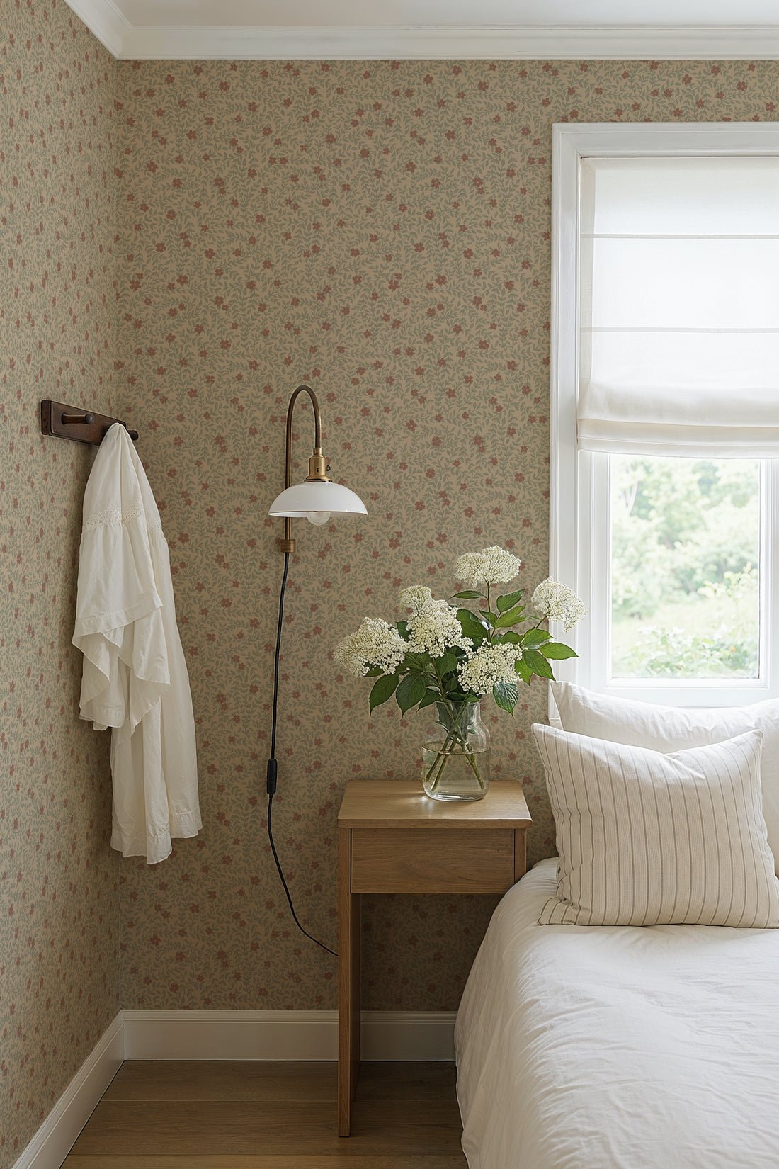 Lief Wallpaper - Burgundy - Summer Gray - Premier Wallcovering