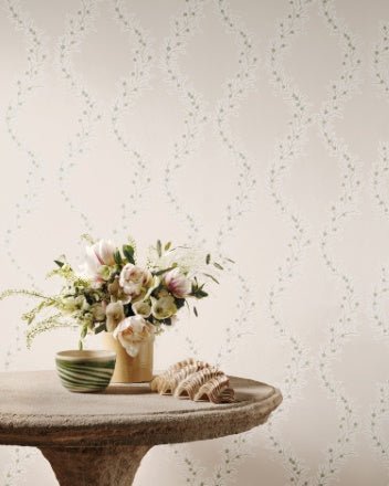 Liliana Wallpaper - Ivory - Colefax & Fowler - W7019 - 01 - Premier Wallcovering