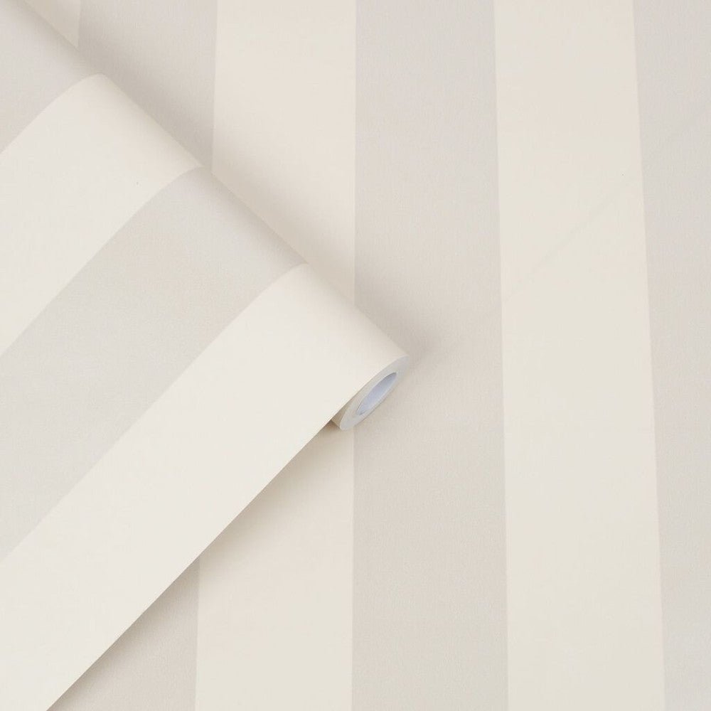 Lille Pearlescent Stripe Wallpaper - Linen - Laura Ashley - 113337 - Premier Wallcovering