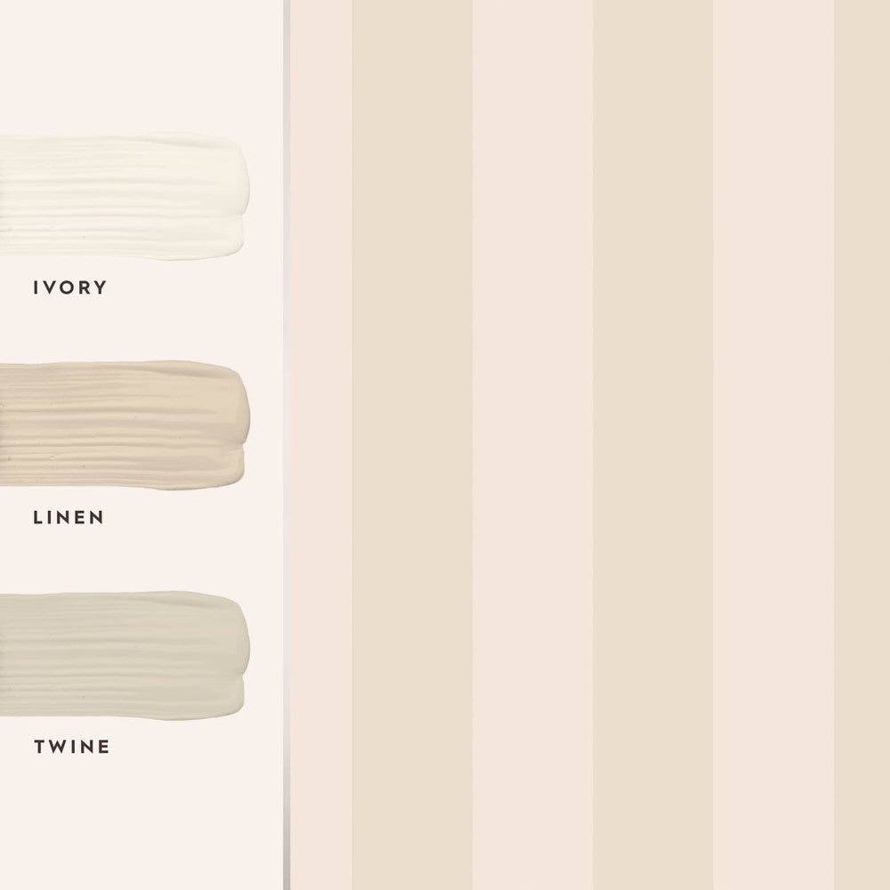 Lille Pearlescent Stripe Wallpaper - Linen - Laura Ashley - 113337 - Premier Wallcovering