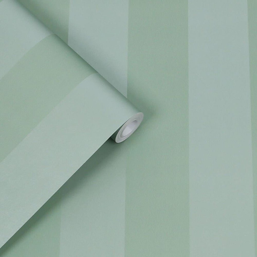 Lille Pearlescent Stripe Wallpaper - Jade Green - Laura Ashley - 118478 - Premier Wallcovering