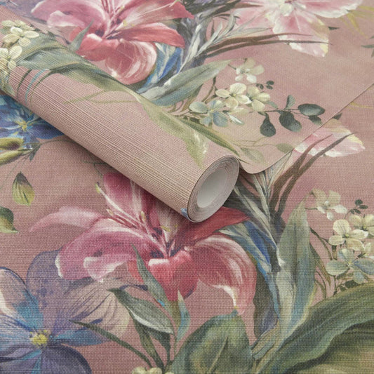 Lilliana Grasscloth Wallpaper - Blush - 1838 wallcoverings - 2109 - 154 - 01 - Premier Wallcovering