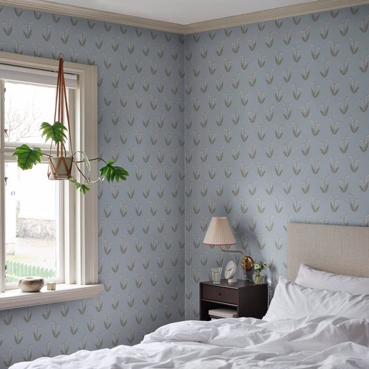 Lilly Wallpaper - Light Blue - Sandberg - S10634 - Premier Wallcovering