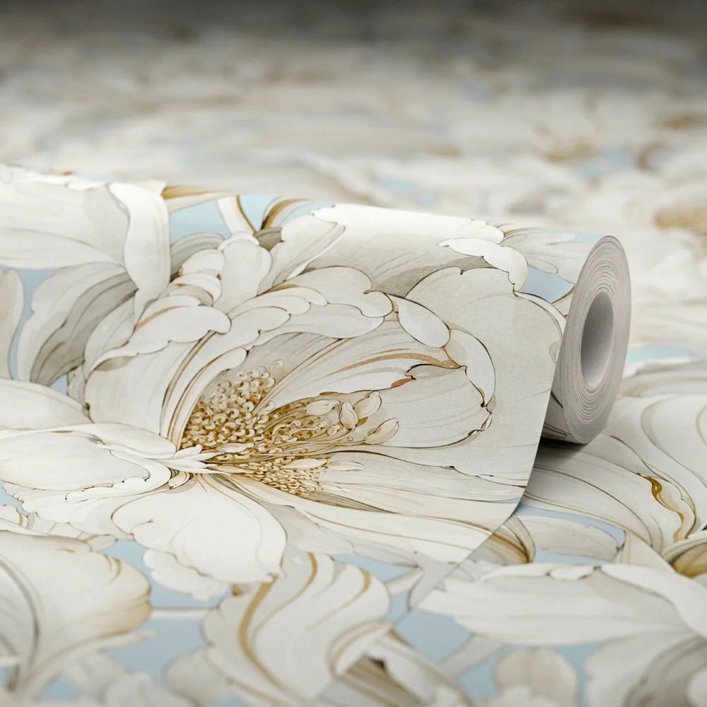 Lily of the Manor Wallpaper - Mineral Mist - LAN100335 - Lucie Annabel - Premier Wallcovering