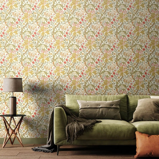 Lily Ogee Wallpaper - Olive Green - Hoopla Walls - HWA1130W - Premier Wallcovering