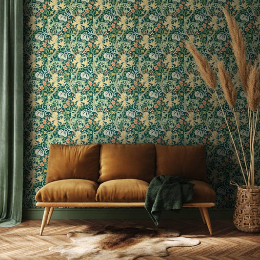 Lily Ogee Wallpaper - Emerald Green - Hoopla Walls - HWA1132W - Premier Wallcovering