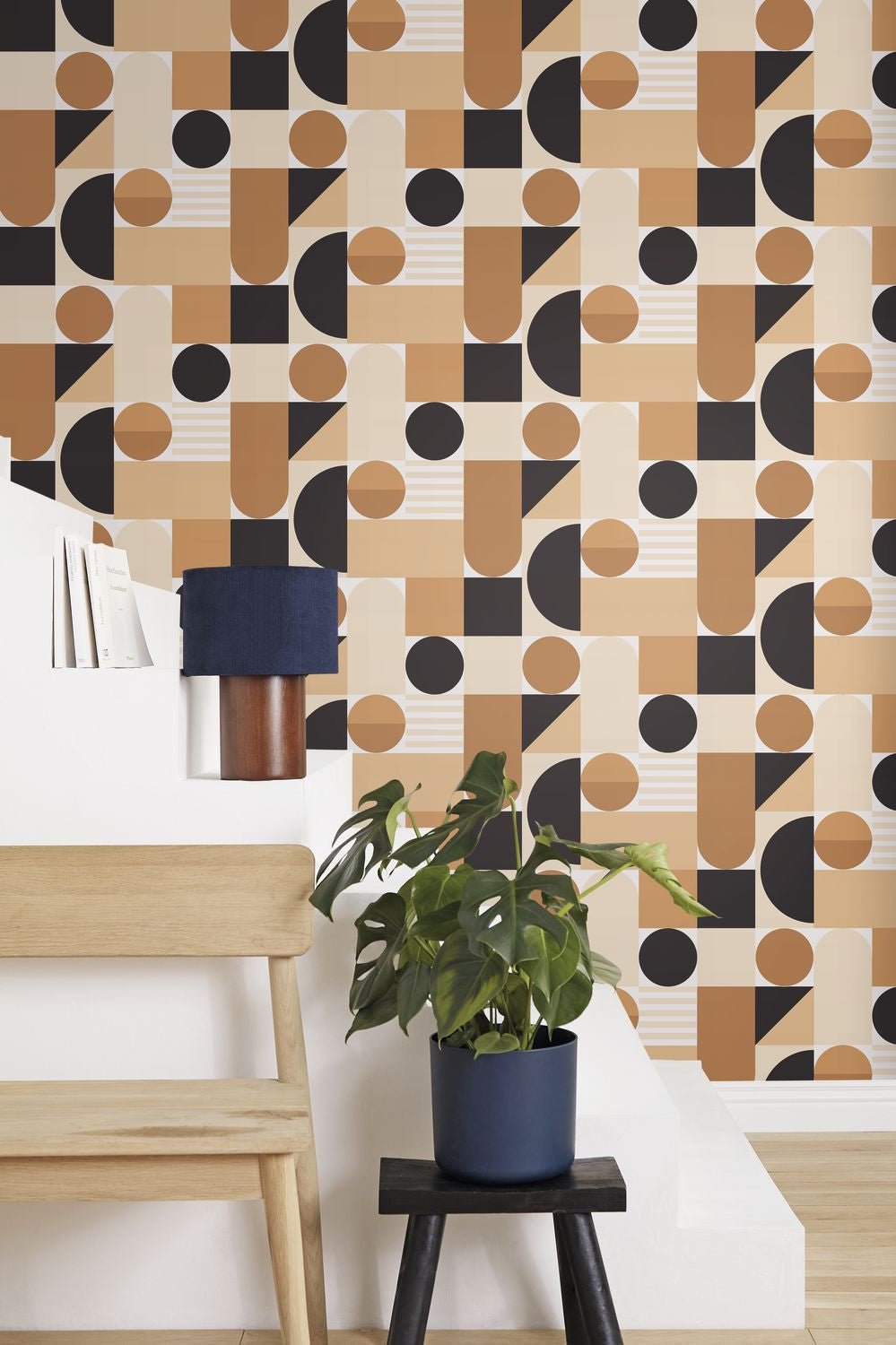 Limit Wallpaper - Noir Camel - Caselio - 105052154 - Premier Wallcovering