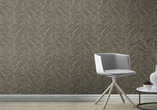 Linares Chevron Wallpaper - Cream & Taupe - Rasch - 617511 - Premier Wallcovering