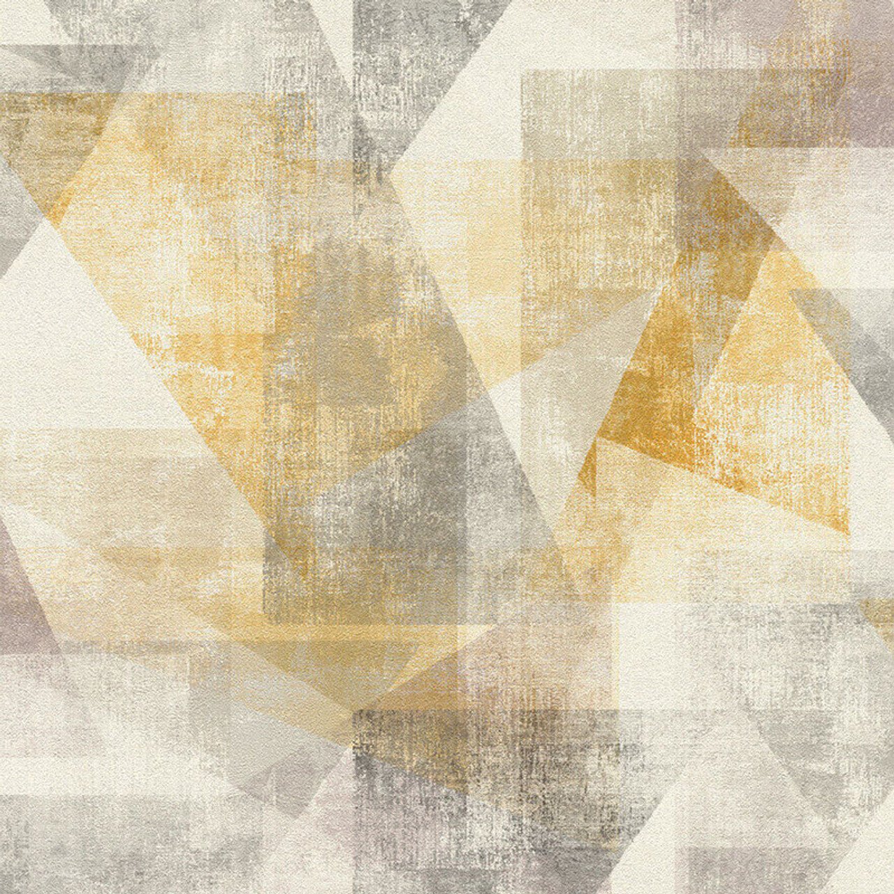 Linares Geometric Wallpaper - Yellow - Rasch - 617948 - Premier Wallcovering