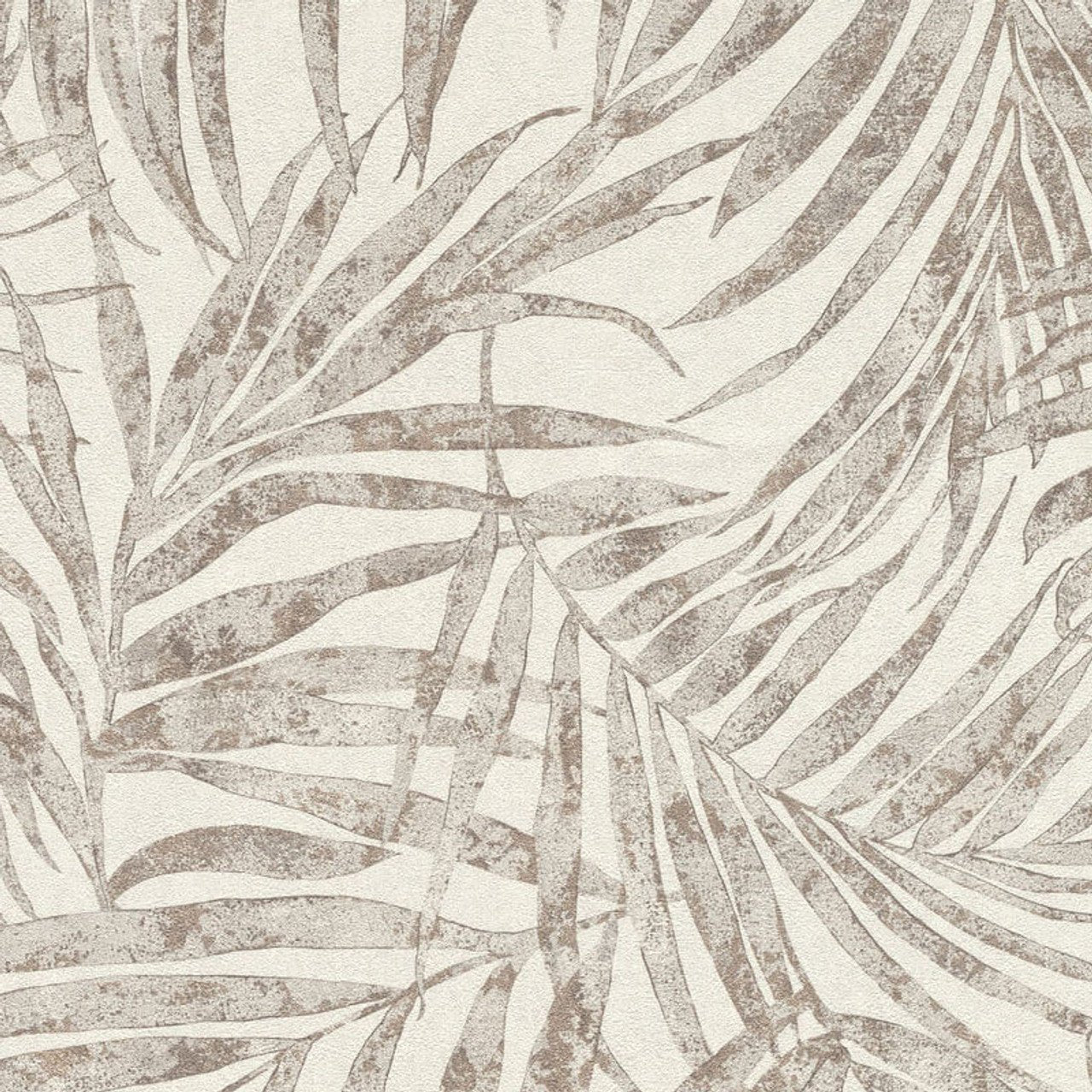 Linares Leaves Wallpaper - Cream & Taupe - Rasch - 617412 - Premier Wallcovering