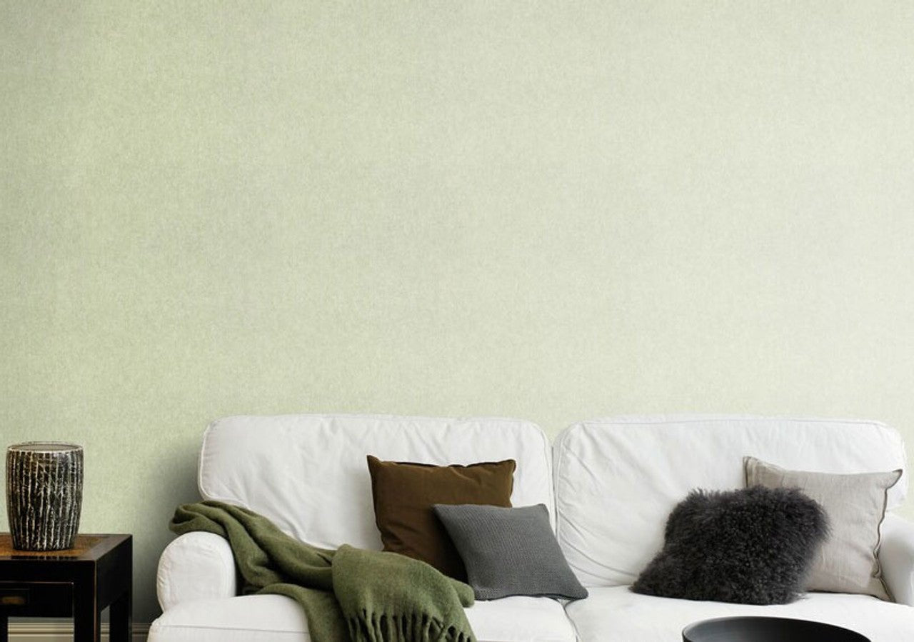 Linares Plain Wallpaper - Green - Rasch - 617368 - Premier Wallcovering