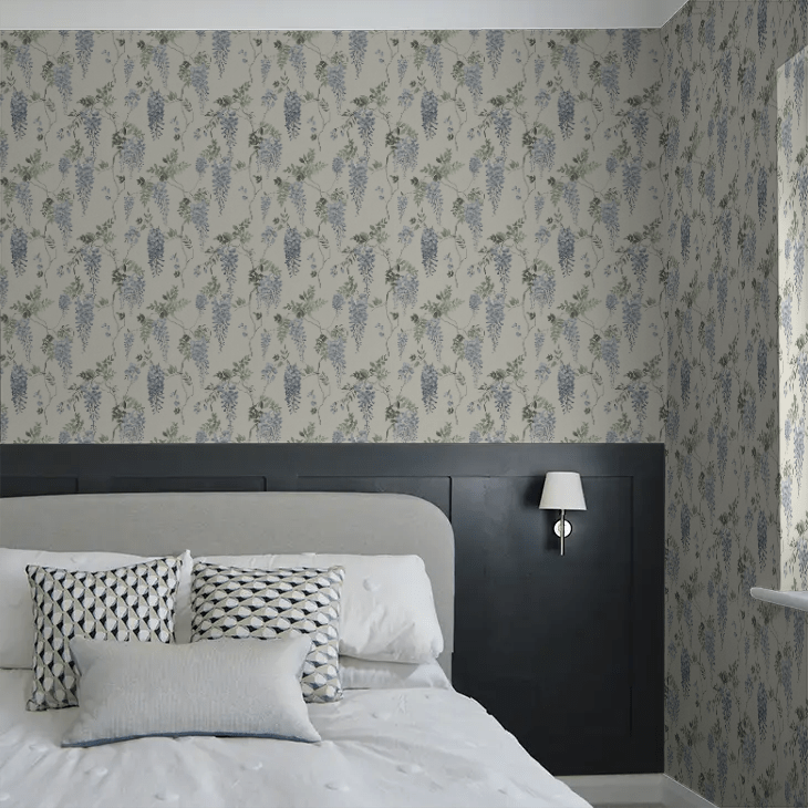 Lindenford Wallpaper - Light Cornflower Blue - Timothy Wilman - TW2545 - Premier Wallcovering