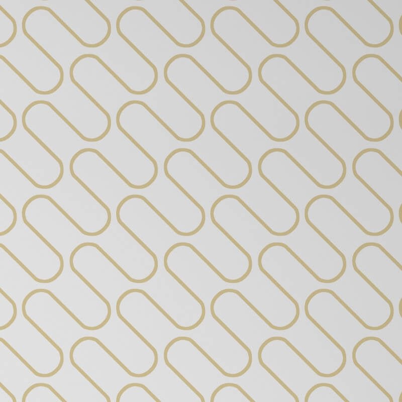 Linear Curve Wallpaper - White/Gold - Catherine Lansfield - 206504 - Premier Wallcovering