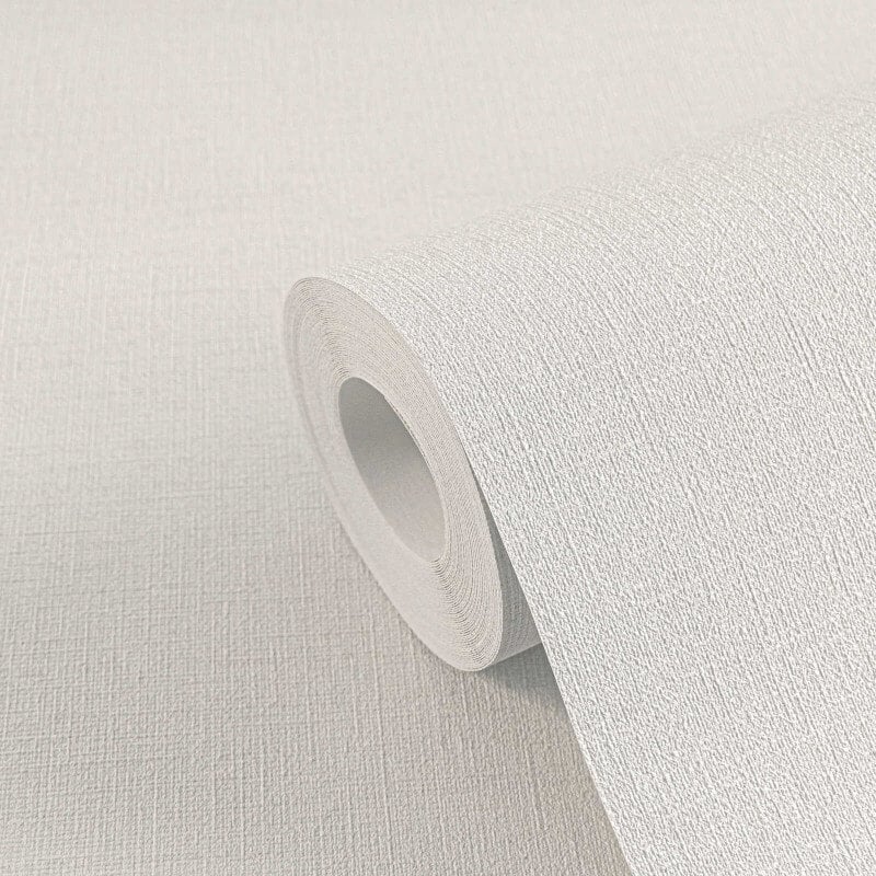 Linen Effect Texture Wallpaper - Cream/White - Michalsky Living - 39988-1 - Premier Wallcovering