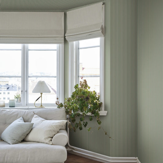 Linn Wallpaper - Green - Sandberg - S10394 - Premier Wallcovering