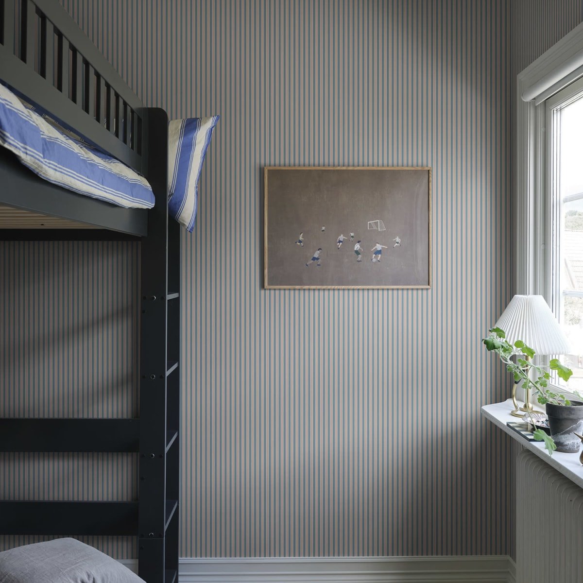 Linn Wallpaper - Sky Blue - Sandberg - S10397 - Premier Wallcovering