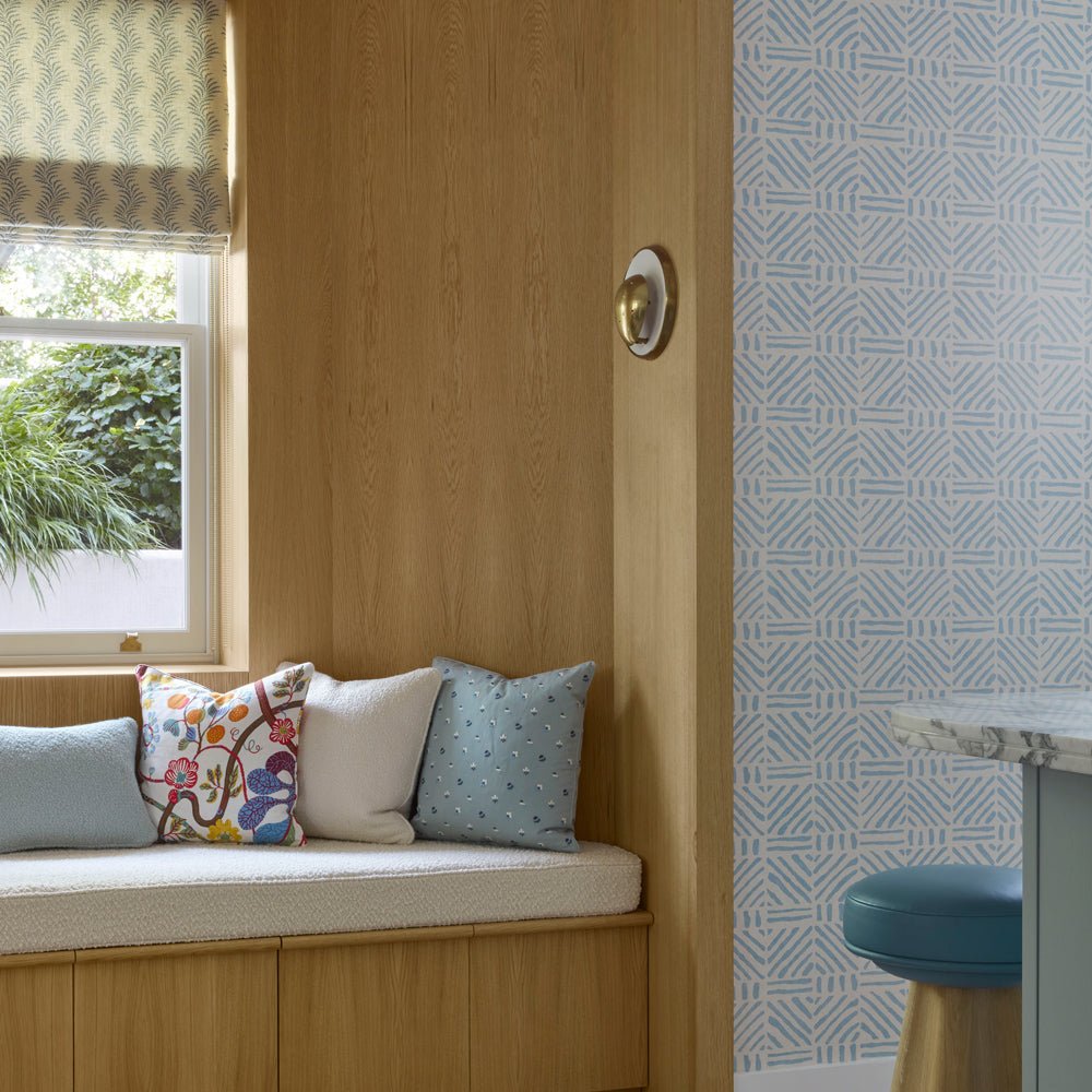 Linwood Wallpaper - Blue - Blithfield - 687-01 - Premier Wallcovering