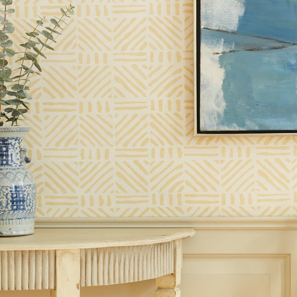 Linwood Wallpaper - Yellow - Blithfield - 687-03 - Premier Wallcovering