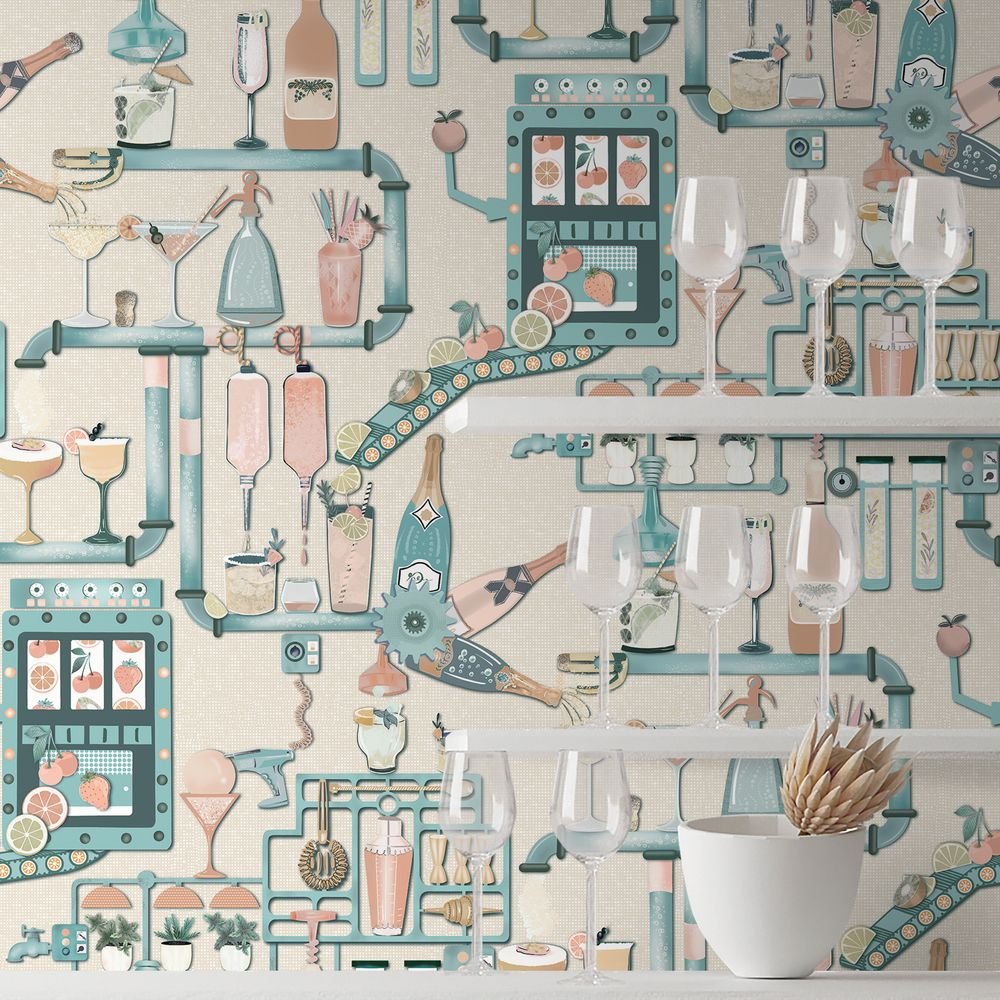 Liquid Lab Wallpaper - Summer Breeze - Brand McKenzie - BMGI006/05B - Premier Wallcovering