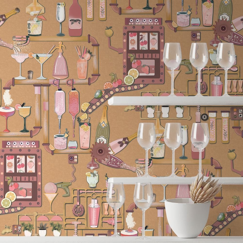 Liquid Lab Wallpaper - Sunrise - Brand McKenzie - BMGI006/05C - Premier Wallcovering