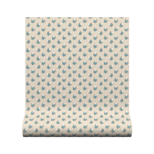 Little Toile Wallpaper - Blue - Warner House - Premier Wallcovering