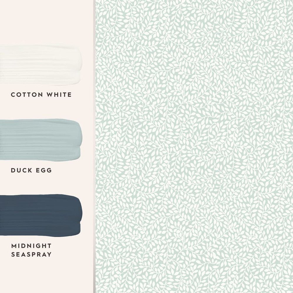 Little Vines Wallpaper - Duck Egg - Laura Ashley - 113351 - Premier Wallcovering