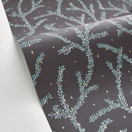 Little Woods Wallpaper - Noir - Caselio - 102947983 - Premier Wallcovering