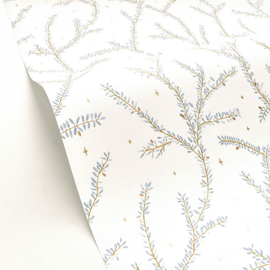 Little Woods Wallpaper - Bleu Jaune - Caselio - 102946030 - Premier Wallcovering