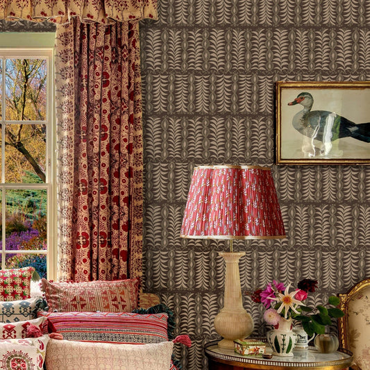 Little Zanzibar Wallpaper - Chocolate - Penny Morrison - ZANZIBAR-CHOCOLATE - Premier Wallcovering