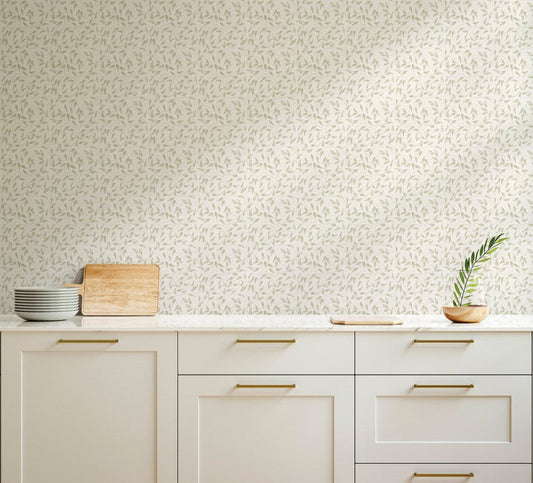 Llewelyn Bowen Tit Willow Wallpaper - Light Green - Galerie - LB25159 - Premier Wallcovering