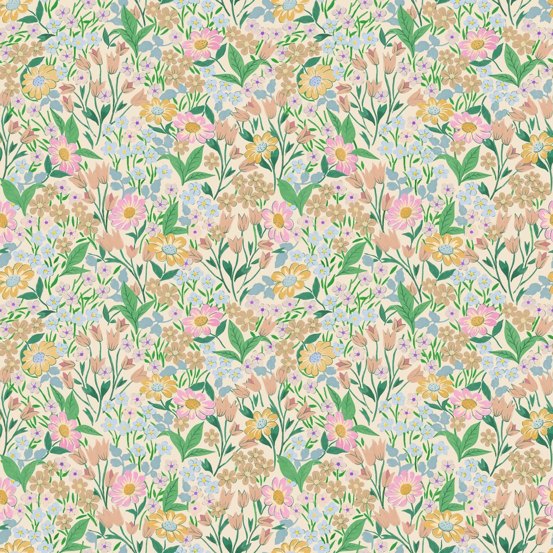 Lola, Petit Wallpaper - Fern - Summer Gray - Premier Wallcovering