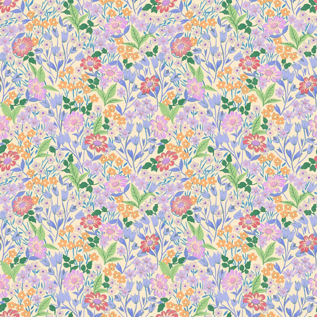 Lola, Petit Wallpaper - Lilac - Summer Gray - Premier Wallcovering