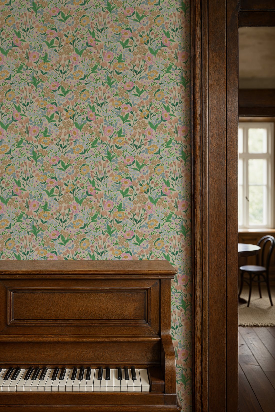 Lola, Petit Wallpaper - Fern - Summer Gray - Premier Wallcovering