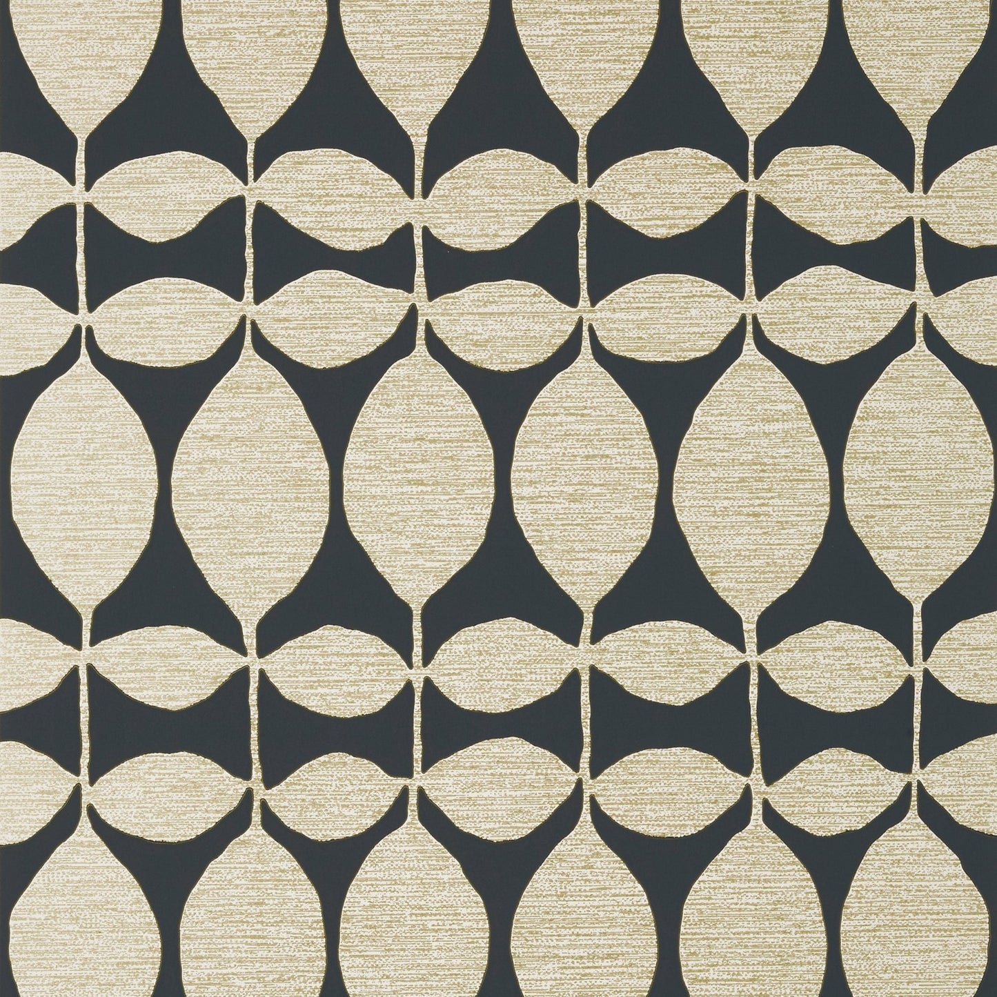 Lola Wallpaper - Metallic Gold on Black - Thibaut - T41047 - Premier Wallcovering