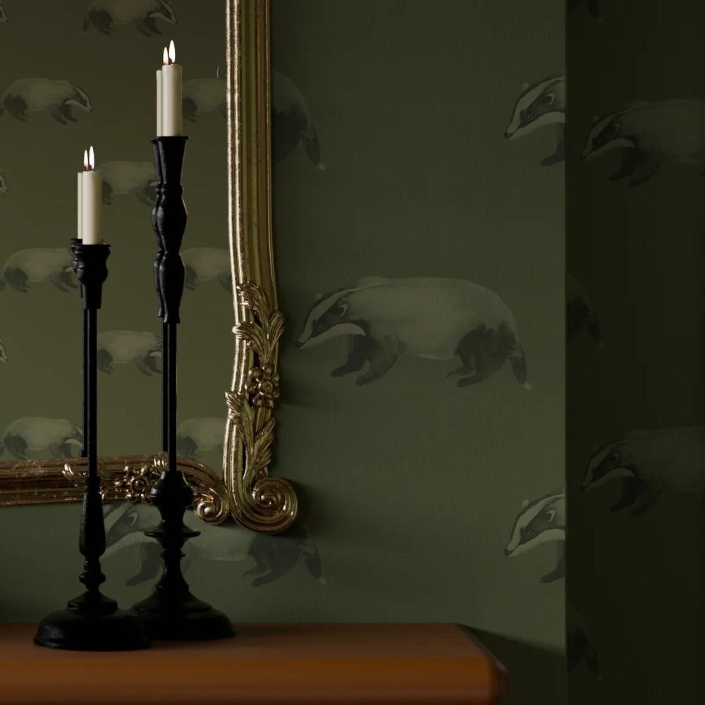 Lord Brocktree Wallpaper - Gentleman Green - LAN100203 - Lucie Annabel - Premier Wallcovering