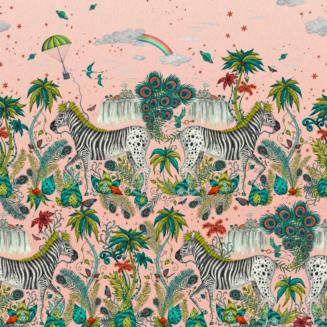 Lost Adventure Wallpaper - Midnight - Clarke & Clarke - Emma J Shipley - W0201/01 - Premier Wallcovering