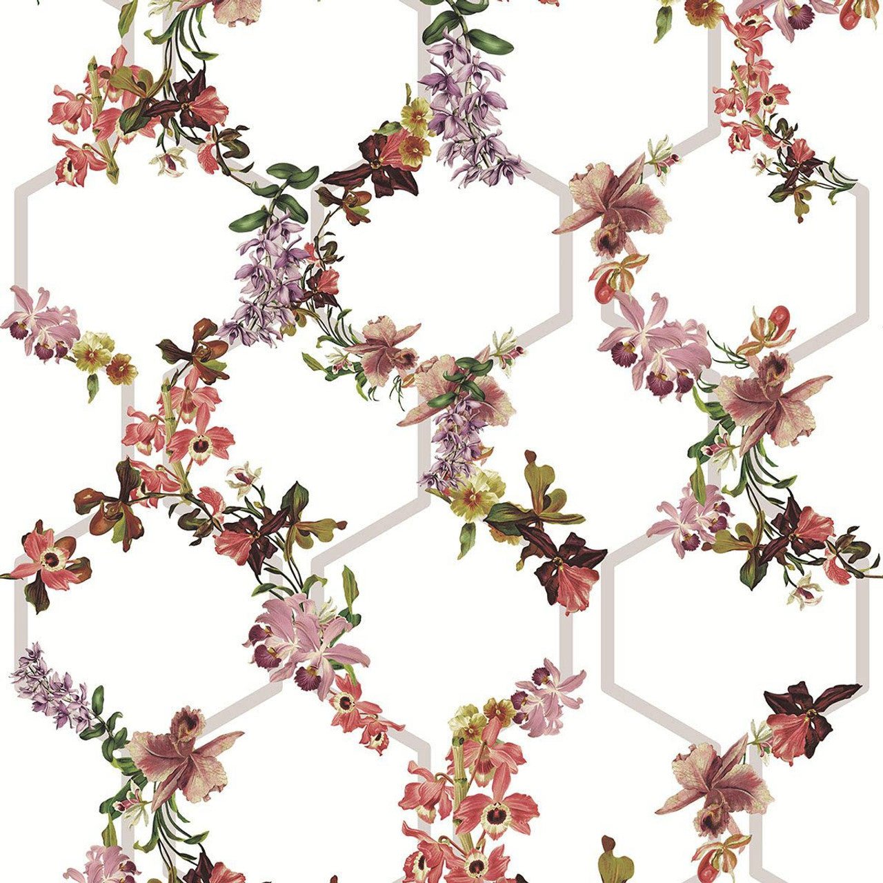 Lost Garden Trelise Fantasia Wallpaper - White - Ted Baker - 12645 - Premier Wallcovering