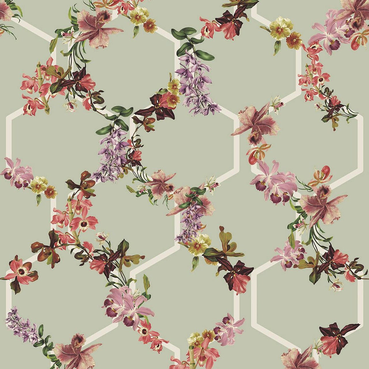 Lost Garden Trelise Fantasia Wallpaper - Green - Ted Baker - 12647 - Premier Wallcovering