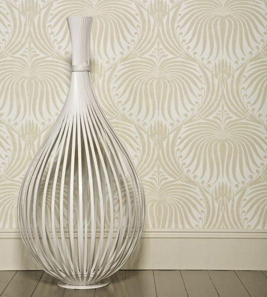 Lotus Wallpaper - Cream - 2003 - Farrow & Ball - Premier Wallcovering