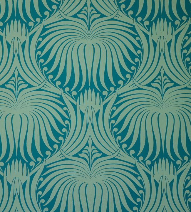 Lotus Wallpaper - Green - 2064 - Farrow & Ball - Premier Wallcovering