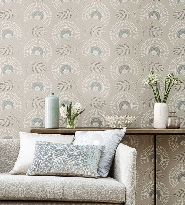 Louella Wallpaper - Seaglass/Pearl - HPUT111910 - Harlequin - Premier Wallcovering