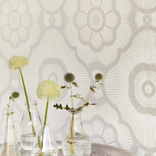 Lounge Floral Wallpaper - Cream - Eijffinger - 388750 - Premier Wallcovering